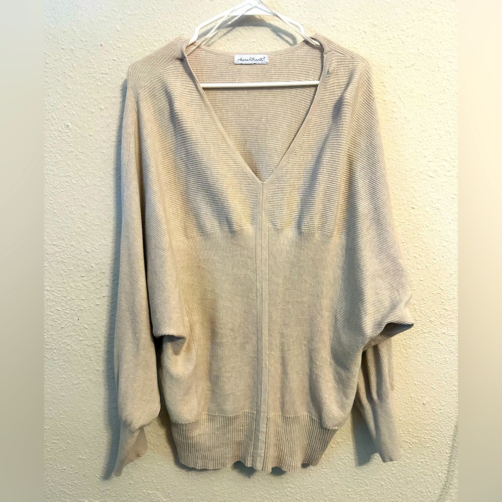 Oversized ribbed sweater